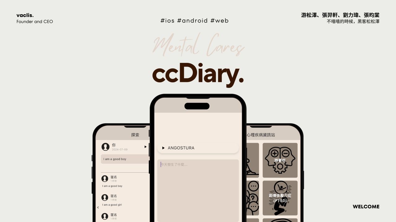ccDiary mental health journaling app